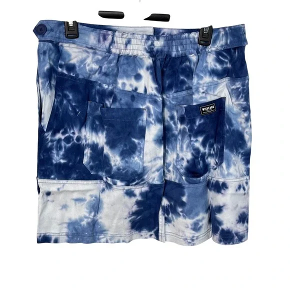 Wildfang The Essential Work Skirt In Blue Tie Dye Size Large NEW - Picture 3 of 5